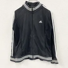 古着 used　00s　adidas　アディダス　トラックジャケット/ジャージ　パフォーマンスロゴ　ヴィンテージ　黒　ブラック　Mサイズ