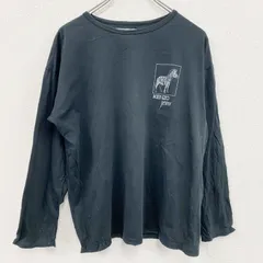 古着 used　90s　KENZO　JEANS　ケンゾー　北斎タグ　波タグ　長袖Tシャツ/ロンT　富嶽三十六毛景　ゼブラ　ヴィンテージ　黒　ブラック　Fサイズ