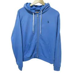 良品 POLO RALPH LAUREN ポロラルフローレン スウェット ジップ パーカー ジャケット L ブルー レディース 古着 中古 USED