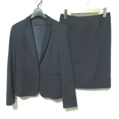 美品 ICB アイシービー ジャケット スカート パンツ 3ピース スーツ セットアップ サイズ7 ダークネイビー レディース 古着 中古 USED