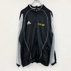 古着 used　adidas　アディダス　トラックジャケット/ジャージ　パフォーマンスロゴ　黒　ブラック　Lサイズ