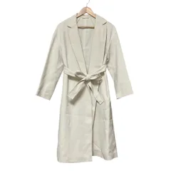 良品 Stunning lure スタンニングルアー ベルテッド ロングガウンコート S アイボリー レディース 古着 中古 USED