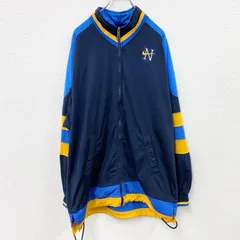古着 used　90s　NIKE　ナイキ　トラックジャケット/ジャージ　スウッシュ　刺繍ロゴ　ヴィンテージ　マルチカラー　ブルー　XLサイズ