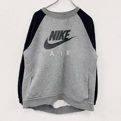 古着 used　NIKE AIR　ナイキ　スウェット/トレーナー　ポケット付き　灰色　グレー　黒　ブラック　Lサイズ