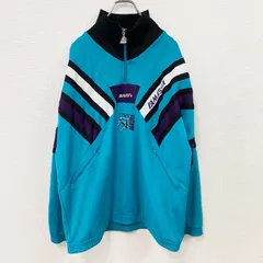 古着 used　～00s　MASITA　ハーフジップトラックジャケット/ジャージ　八の字ポケット　ヴィンテージ　青　ブルー　XLサイズ