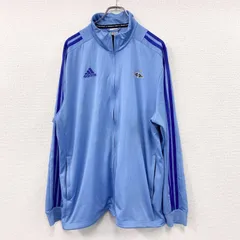古着 used　adidas　アディダス　トラックジャケット/ジャージ　パフォーマンスロゴ　青　ブルー　2XLサイズ