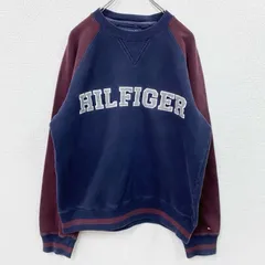 古着 used　TOMMY HILFIGER　トミーヒルフィガー　スウェット/トレーナー　紺　ネイビー　ボルドー　Mサイズ