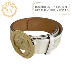 GUCCI グッチ 142930    ベルト ホワイト メンズ