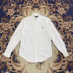 (XS)ポロ ラルフローレン ボタンダウン シャツ (白)