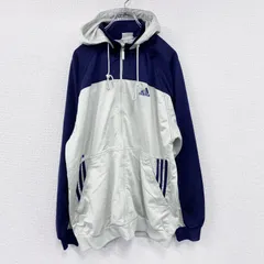 古着 used　90s～　adidas　アディダス　トラックジャケット/ジャージパーカー　パフォーマンスロゴ　ヴィンテージ　灰色　グレー　42サイズ　