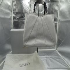 銀座和光 WAKO レザー ハンドバッグ 白 フォーマル 冠婚葬祭 保存袋付