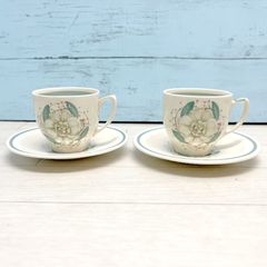 スージー・クーパー（Susie Cooper）カップ＆ソーサー 2客セット ペア