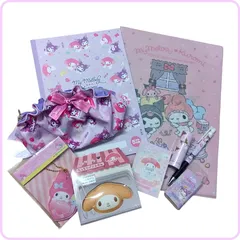 【数量限定】マイメロディ&クロミ 文具 雑貨 9点セット まとめ売り 限定 女の子 学童 小学生 サンリオ ピンク ファンシー 文房具 かわいい ギフト プレゼント コレクション