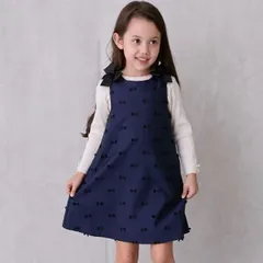 petit main  【リンク】肩リボンジャンパースカート 9653327