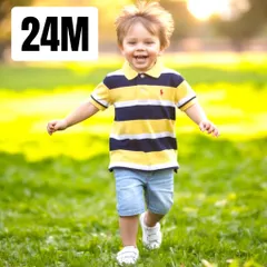 新品　ラルフローレン　並行輸入品　未使用　２４M　Ralph Lauren　イエロー×ネイビー　鹿の子　半袖　ポロシャツ　男の子　ベビー