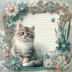 パネル生地　新柄　可愛い猫8柄N