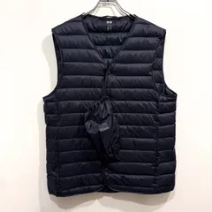 ユニクロ 収納袋付き ウルトラライトダウンコンパクトベスト ネイビー M【送料込み】