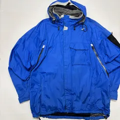 激アツセール‼️00s OLD GAP テック ナイロンジャケット マウンテンパーカー 青 XL ギミック 変形ジップ Y2K サイバー ドローコード オーバーサイズ ギャップ メンズ ストリート 古着【6036ST】