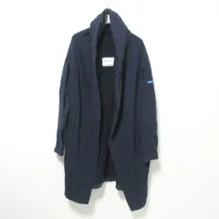 美品 Bluebird Boulevard ブルーバードブルバード スウェット フロントオープン ロング ガウンパーカー コート ネイビー レディース 古着 中古 USED