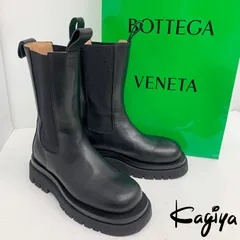 BOTTEGAVENETA  ボッテガヴェネタ レザー サイドゴア ブーツ 37 ラグ チェルシー ブーツ ブラック 黒 レディース