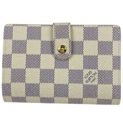 ルイ・ヴィトン Louis Vuitton ポルトフォイユ ヴィエノワ 二つ折り財布 ダミエアズール ホワイト N61676 レディース 【中古】