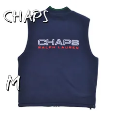 Ralph Lauren  CHAPSラルフローレン チャップス90s ヴィンテージ リバーシブルフリースパディングベストM ネイビー×グリーン【古着】【中古】【送料無料】