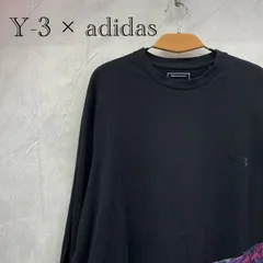 Y-3 グラフィックロングTシャツ 16C001 adidas コラボ ロンT M ブラック  メンズ ファッション