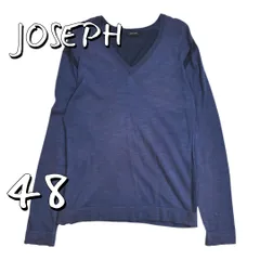 JOSEPH HOMMEジョゼフ オム コットン製Vネック薄手ニットセーター 48 (M)ネイビーブルー【古着】【中古】【送料無料】のサムネイル