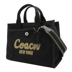 【新品】コーチ CP158 バッグ トートバッグ COACH CARGO TOTE キャンバス ロゴ刺繍 2WAY 斜め掛け A4対応 アウトレット レディース