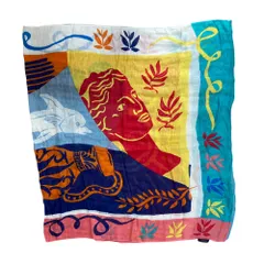 美品 POLO RALPH LAUREN ポロラルフローレン 大判ストール ショール マルチカラー レディース 古着 中古 USED