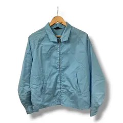 スウィングトップ 水色 ライトブルー ブルゾン ジャケット ラグランスリーブ 秋 古着
