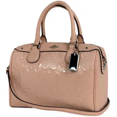 コーチ COACH シグネチャー ハンドバッグ ロゴ 2WAY ショルダーバッグ ミニボストン ハンドバッグ レザー ピンク F11920 レディース 【中古】