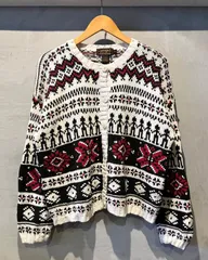 Eddie Bauer-Cotton Knit cardigan-(Lady’s size L) エディバウアー コットンニット ニットカーディガン