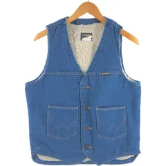 古着 70年代~ ラングラー Wrangler デニムボアベスト USA製 メンズM相当 ヴィンテージ/eaa523635