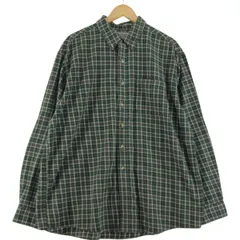 古着 90~00年代 エルエルビーン L.L.Bean 長袖 ボタンダウン ライトネルチェックシャツ メンズXL相当 ヴィンテージ/eaa524201
