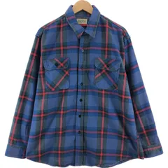 古着 ~90年代 RUGGED WEAR 長袖 フランネルチェックシャツ メンズXL相当 ヴィンテージ/eaa524080
