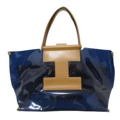 良品 IACUCCI イアクッチ SORBETTO ソルベット クリア トートバッグ ハンドバッグ ブルー レディース 古着 中古 USED