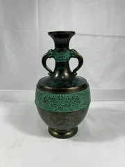 壺　特殊合金　金属　花瓶　花　置物　花器　インテリア　昭和レトロ　昭和　レトロ