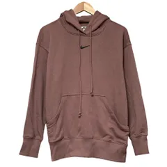 美品 NIKE ナイキ フェニックス フリース ウィメンズ オーバーサイズド プルオーバー フレンチ テリー パーカー L パープル レディース 古着 中古 USED