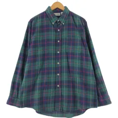 古着 80年代 エルエルビーン L.L.Bean 長袖 ボタンダウン フランネルチェックシャツ USA製 メンズL相当 ヴィンテージ/eaa531249