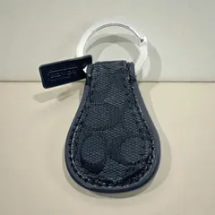 COACH　コーチ　シグネチャー　キーリング　キーホルダー　ブラック系