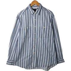 古着 90年代 ギャップ GAP DENIM オールドギャップ ストライプ柄 長袖 デニムシャツ メンズL相当 ヴィンテージ/eaa531140