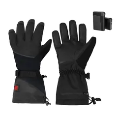 電熱グローブ バイク用 電熱手袋 2つ7.4V急速昇温 3000mAhバッテリー付き ヒートグローブ 速暖 3段階温度調節 スマホ操作可能 防寒手袋 バイク用手袋 PSE認証取得済み ゴーグルワイパー付き 撥水 防風 サイクリング スキー 通勤 通学 ...