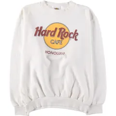 古着 90年代 Hard Rock CAFE ハードロックカフェ アドバタイジング スウェットシャツ トレーナー USA製 メンズM相当/eaa538331