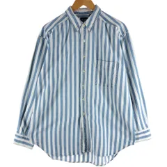 古着 90年代 ギャップ GAP オールドギャップ ストライプ柄 長袖 ボタンダウンデニムシャツ メンズL相当 ヴィンテージ/eaa539390