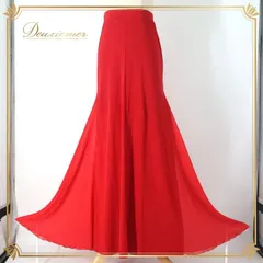 社交ダンス 衣装 スカート レッド系 チャコット Chacott 赤 レッスン 練習 上品 日本製 シンプル 無地 ダンス衣装 華やか 鮮やか かわいい おしゃれ シルエット エレガント コーディネート フォーマル アセテート ポリエステル ポリウレタン