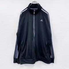 古着 used　adidas　アディダス　トラックジャケット/ジャージ　パフォーマンスロゴ　黒　ブラック　3XOサイズ