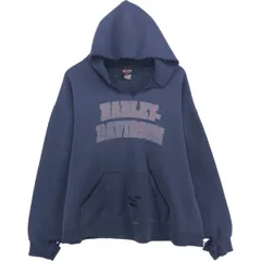 古着 00年代 ハーレーダビッドソン Harley-Davidson ファイヤーパターン アドバタイジング スウェットプルオーバーパーカー/eaa540291