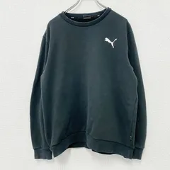 古着 used　PUMA　プーマ　スウェット/トレーナー　デカロゴ　黒　ブラック　Lサイズ