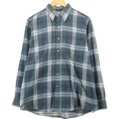 古着 80~90年代 エルエルビーン L.L.Bean 長袖 ボタンダウン ライトネルチェックシャツ USA製 メンズM相当 ヴィンテージ/eaa548992